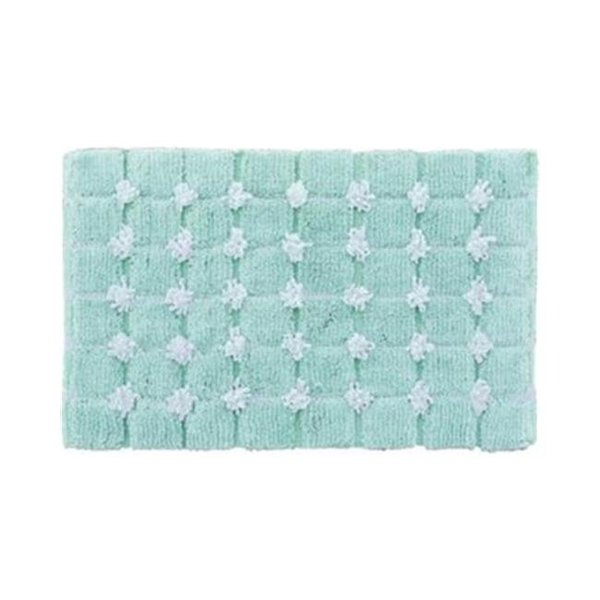 Nedia Home Nedia Home 27247 18 x 27 in. Cotton Tail Tufted Bath Rug; Teal 27247